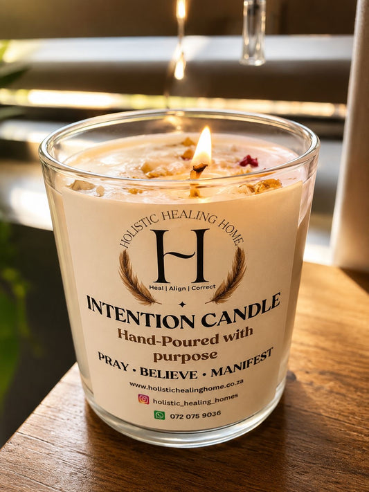 Handmade Manifestation Votive Candle – Infused with Herbs, Oils & Flower Petals